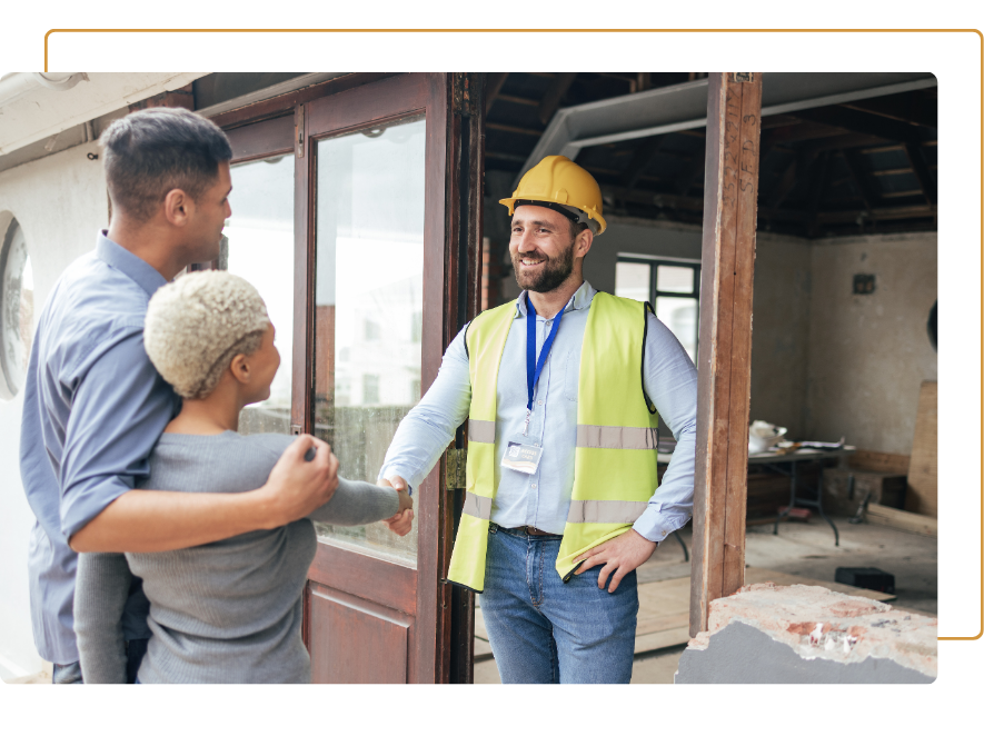 contractor with family
