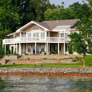 House sitting on top of a lake
