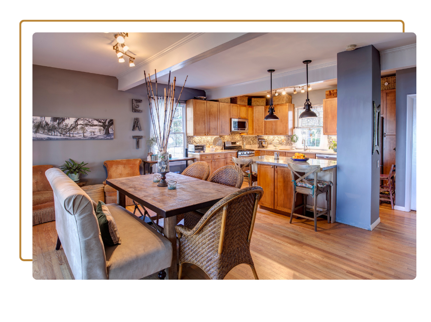 a rustic home interior