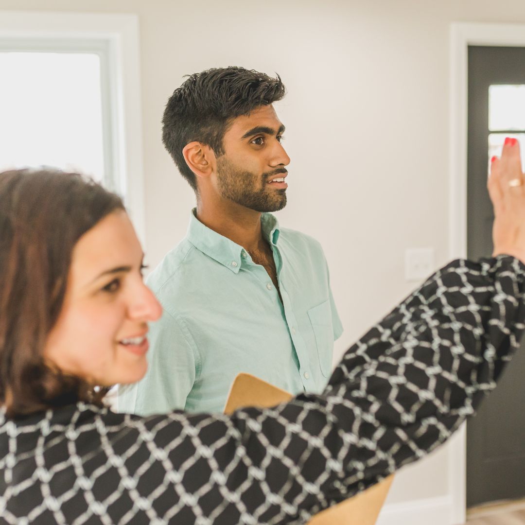 taking tour of a home