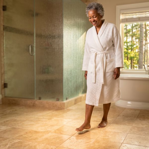 woman in bathroom